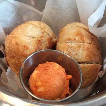Salute - Bread & smoked tomato butter - Italian Near Me - Hartford, Connecticut Salute - Bread & smoked tomato butter - Italian Near Me - Hartford, Connecticut