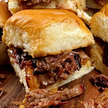 Boston Barbecue - Sliders are always a big hit for corporate and private functions. Pictured is beef brisket, smoked for hours until tender.. - Caterers Near Me - Lawrence, Massachusetts Boston Barbecue - Sliders are always a big hit for corporate and private functions. Pictured is beef brisket, smoked for hours until tender.. - Caterers Near Me - Lawrence, Massachusetts