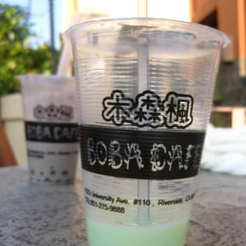 Boba Cafe - Honeydew Milk tea Regular - Bubble Tea Near Me - Riverside, California