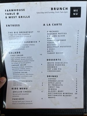 Menu photo 1 8 West Grille Cleveland, MS Menu photo 1 8 West Grille Cleveland, MS