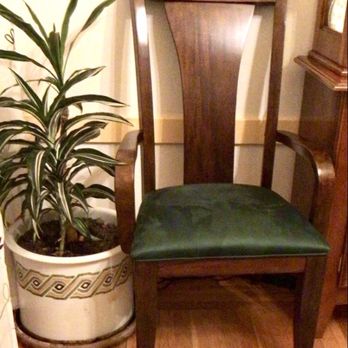 Omar upholstery - One of the reupholstered dining room chairs - Furniture Reupholstery Near Me