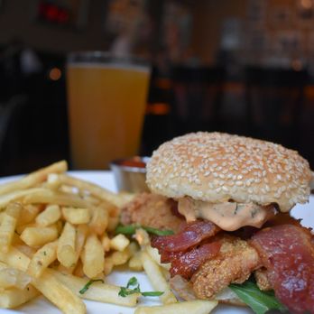 Time - Fried Chicken Sandwich w/ Bacon - New American Near Me - Philadelphia, Pennsylvania Time - Fried Chicken Sandwich w/ Bacon - New American Near Me - Philadelphia, Pennsylvania