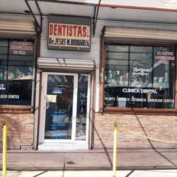 Dr. Jesús Manuel García Rodríguez - Front door of dental office in Plaza Santa Cecilia in Tijuana. Next to the Tijuana arches on Revolucion avenue.