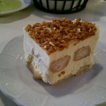 Carmela's at Macri's - Almond cake, like an almond version of tiramisu, so good since I can't have coffee and LOVE almond! - Italian Near Me - South Bend, Indiana