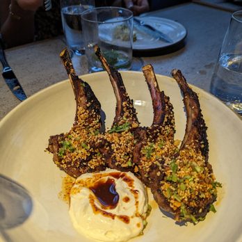 Saizon - Lamb chuletas with guajillo, pistachio, and garlic - New American Near Me - Fresno, California Saizon - Lamb chuletas with guajillo, pistachio, and garlic - New American Near Me - Fresno, California