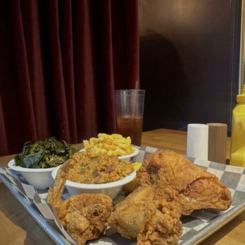 Soul Secrets - 3 piece chicken, macaroni, greens, jambalaya, and cornbread - Southern Near Me - Cincinnati, Ohio Soul Secrets - 3 piece chicken, macaroni, greens, jambalaya, and cornbread - Southern Near Me - Cincinnati, Ohio