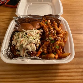 Big Kahuna - BBQ Chicken Teriyaki Sandwich and Hawaiian Fries. - Burgers Near Me - Lexington, Kentucky Big Kahuna - BBQ Chicken Teriyaki Sandwich and Hawaiian Fries. - Burgers Near Me - Lexington, Kentucky