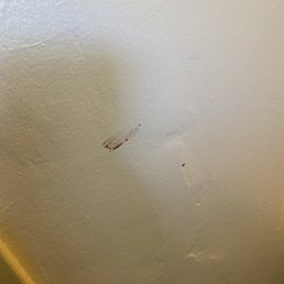 Blood smeared on the wall Blood smeared on the wall
