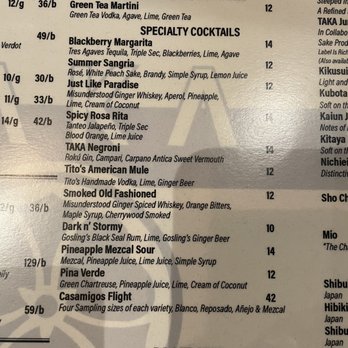 TAKA - Menu - Japanese Near Me - Asbury Park, New Jersey