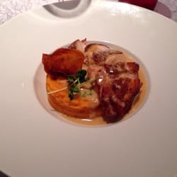 La Cape Rouge - Pintade au vin jaune et purée de patates douces