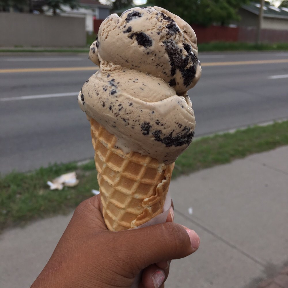 Cappucino cookie gelato in a waffle cone! The price came out to $5.20 Cappucino cookie gelato in a waffle cone! The price came out to $5.20