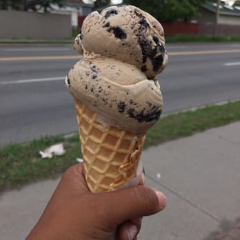 Amato Gelato Cafe - Cappucino cookie gelato in a waffle cone! The price came out to $5.20 - Ice Cream & Frozen Yogurt Near Me - Calgary, Alberta Amato Gelato Cafe - Cappucino cookie gelato in a waffle cone! The price came out to $5.20 - Ice Cream & Frozen Yogurt Near Me - Calgary, Alberta
