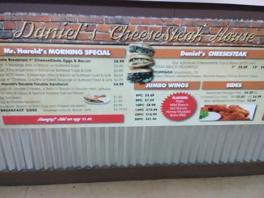 Menu photo 7 Daniel's Cheesesteak House Winter Garden, FL