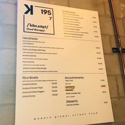 kansept - Menu as of March 2022.