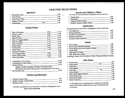 Menu photo 3 The Fish Fry Lillington, NC Menu photo 3 The Fish Fry Lillington, NC