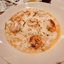 Longobardi Restaurant  - Shrimp scampi, over Risotto. Absolutely perfect risotto.