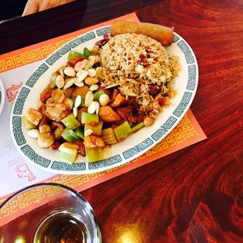 Tea Garden - Lunch combo plate: pork fried rice, almond chicken, egg roll - Chinese Near Me - Elk Grove, California Tea Garden - Lunch combo plate: pork fried rice, almond chicken, egg roll - Chinese Near Me - Elk Grove, California