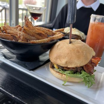 The Bistro - Bistro burger and fries was probably the best burger I've ever had! And the Bloody Mary was on point! - American Near Me - Bowling Green, Kentucky