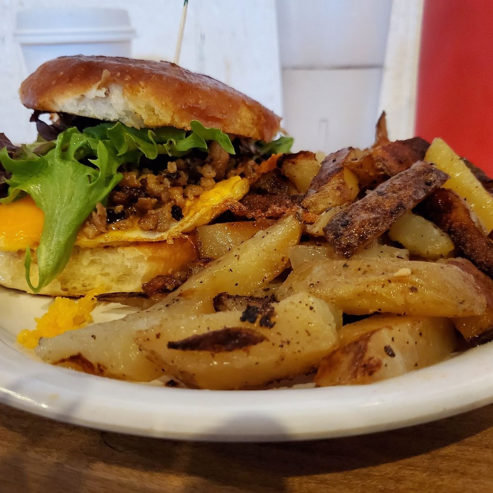Stone Way Cafe - Breakfast sandwich with sausage - Coffee & Tea Near Me - Seattle, Washington Stone Way Cafe - Breakfast sandwich with sausage - Coffee & Tea Near Me - Seattle, Washington