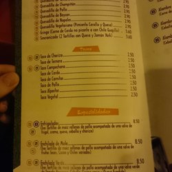 El Azteca - La carta