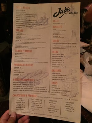 Menu photo 8 Jadis New York, NY