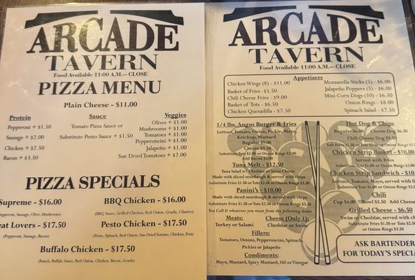 Menu photo 1 Arcade Tavern Bandon, OR
