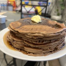 Chocolate Chocolate Chip Pancakes