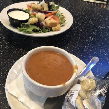 Wolfey's Bistro & Pub - Tomato bisque and side salad - New American Near Me - Elyria, Ohio