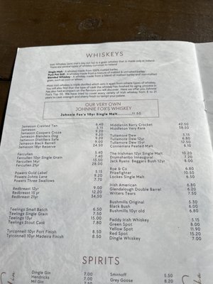 Menu photo 3 Johnnie Fox's Pub Dublin, D Menu photo 3 Johnnie Fox's Pub Dublin, D