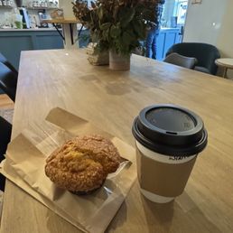 Muffin and latte Muffin and latte