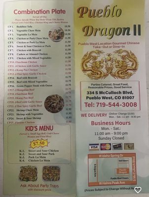 Menu photo 3 Pueblo Dragon Pueblo West, CO Menu photo 3 Pueblo Dragon Pueblo West, CO