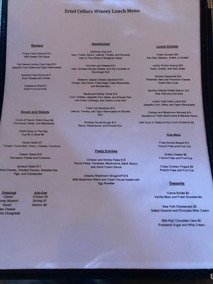 Menu photo 2 Ertel Cellars Winery Batesville, IN Menu photo 2 Ertel Cellars Winery Batesville, IN