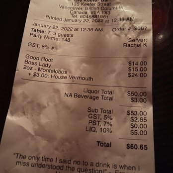 The Keefer Bar - $27 for a mezcal cocktail - Lounges Near Me - Vancouver, British Columbia