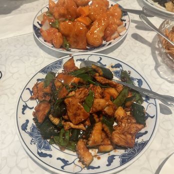 Bamboo Garden - Sweet and Sour Fish Fillet (top) and Basil Chicken (bottom) - Chinese Near Me - Martinez, California