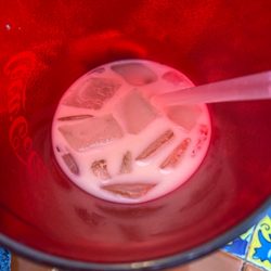 Marias Restaurant - Salvadorian horchata made with milk not water.