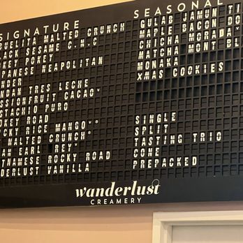 Wanderlust Creamery - Menu - Ice Cream & Frozen Yogurt Near Me - Irvine, California Wanderlust Creamery - Menu - Ice Cream & Frozen Yogurt Near Me - Irvine, California