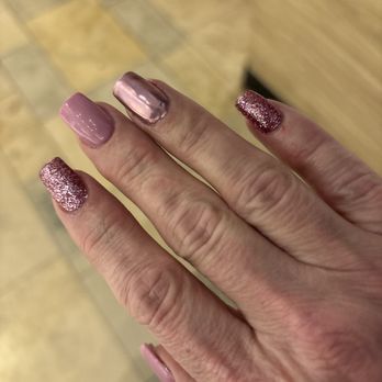 SugarNail - 2 base color, 2 glitter, and 1 chrome. I'm in love with this look - Nail Salons Near Me - Las Vegas, Nevada SugarNail - 2 base color, 2 glitter, and 1 chrome. I'm in love with this look - Nail Salons Near Me - Las Vegas, Nevada
