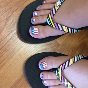 Lucky Nails - July 4th designed by Tammy - Nail Salons Near Me - College Station, Texas Lucky Nails - July 4th designed by Tammy - Nail Salons Near Me - College Station, Texas
