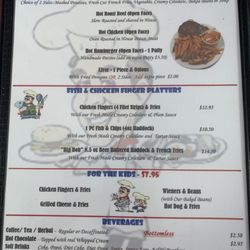 St Dave's Diner - Menu