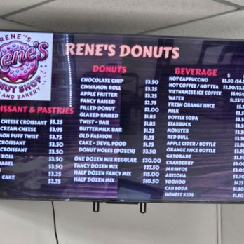Rene's Donut Shop - Menu - Donuts Near Me - Anaheim, California Rene's Donut Shop - Menu - Donuts Near Me - Anaheim, California
