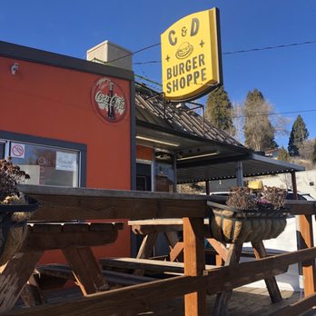 C & D Burger Shoppe - Outside, patio seating if it's a warm day - Burgers Near Me - Klamath Falls, Oregon C & D Burger Shoppe - Outside, patio seating if it's a warm day - Burgers Near Me - Klamath Falls, Oregon