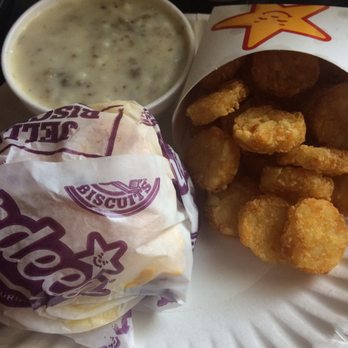 Hardee's - Monster biscuit, potato rounds and sausage gravy - Fast Food Near Me - Green Bay, Wisconsin
