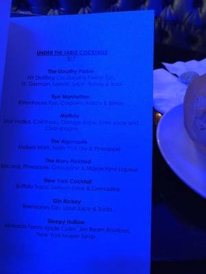 Menu photo 4 Blue Bar New York, NY