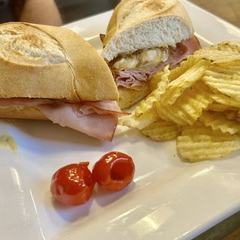 Steady Eddy's Station - WONDERFUL Pear, Brie, Caramelized Onion, and Ham Sandwich - Wine Bars Near Me - Leo, Indiana