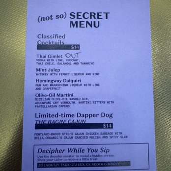Straightaway - Secret menu - Distilleries Near Me - Portland, Oregon Straightaway - Secret menu - Distilleries Near Me - Portland, Oregon