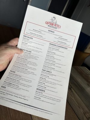 Menu photo 1 Captain Pete's Boathouse Point Venture, TX