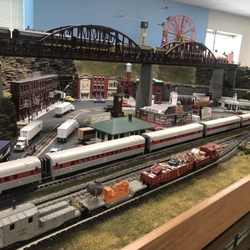 Mayfield Insurance - Close up view of the trains.