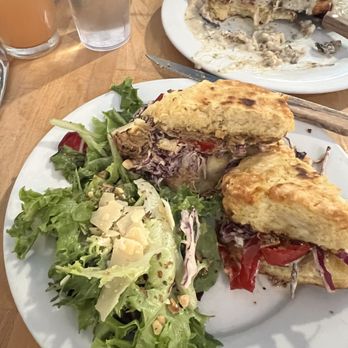 Little Griddle - Chicken biscuit with peppers as they were out of pickles. - Breakfast & Brunch Near Me - Portland, Oregon Little Griddle - Chicken biscuit with peppers as they were out of pickles. - Breakfast & Brunch Near Me - Portland, Oregon