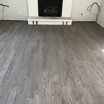 Alpha hardwood floors - Love this warm gray stain - Flooring Near Me