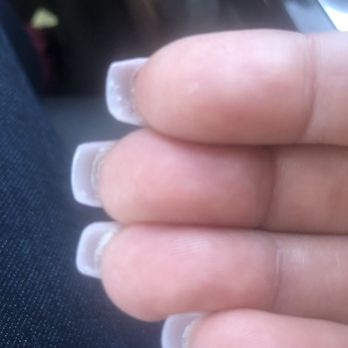 Ritz Nails - Sloppy job. This is after I left - Nail Salons Near Me - Tustin, California Ritz Nails - Sloppy job. This is after I left - Nail Salons Near Me - Tustin, California